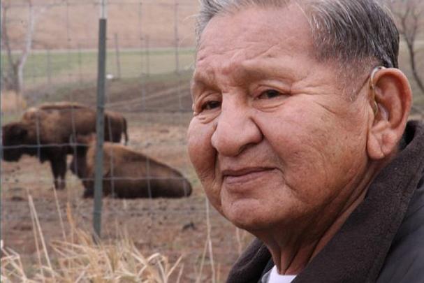 012_elder_2.jpg - The spiritual leader of the Winnebago tribe, who is also considered a leader of the whole Indian nation in America, is a strong practitioner and proponent of Maharishi?s Transcendental Meditation Programme. Native American wisdom of life has many close parallels to Vedic knowledge?for example, meditation, Yogic Flying, and using specific recitations to help plants grow.