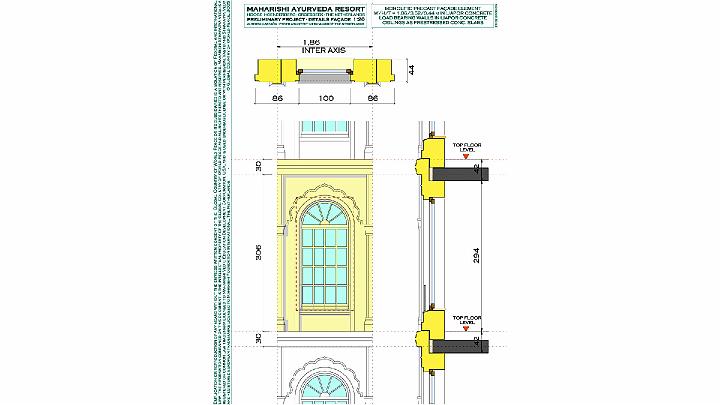 Holland09.jpg - Architectural details of the plans are seen in this slide of the new�Maharishi Ayur-Veda�Health Centre for Holland.