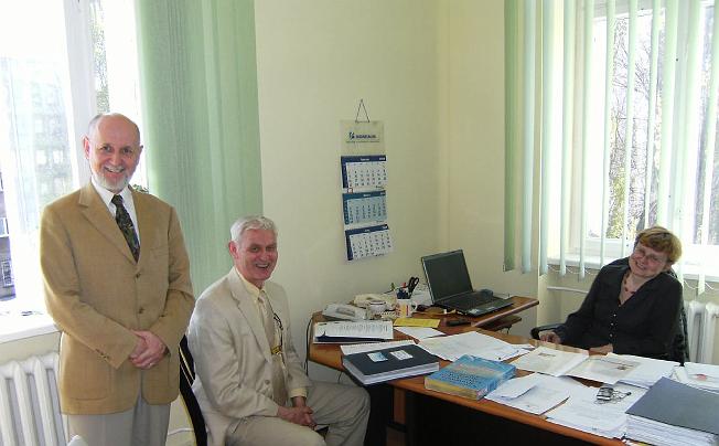 Poland-2.jpg - In Lodz, Poland, Raja Willem and Dr Wojtek Skalski, the Deputy Minister of Architecture for the Global Country of World Peace, meets a chief supervisor in the Kuratorium Institute, theMinistry of Secondary Schools.