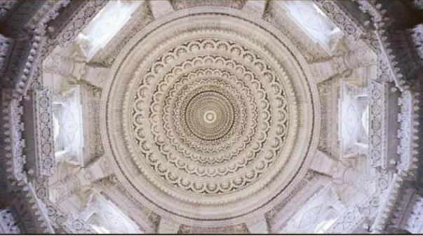SamadhiSmarakDome.jpg - Planned interior dome of Maharishi Smadhi Smarak.