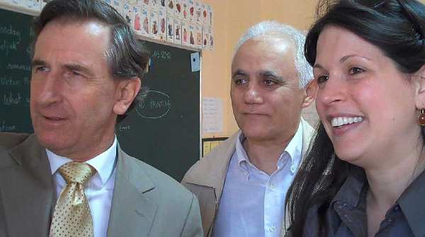 27-VID01635.jpg - Dr Ashley Deans together with the National Director of Serbia, Dr Branko Cicic (centre), and the director of a school who arranged the previous visit of Dr Ashley Deans and Raja Felix to speak to top educators in Sarajevo, Bosnia-Herzegovina.