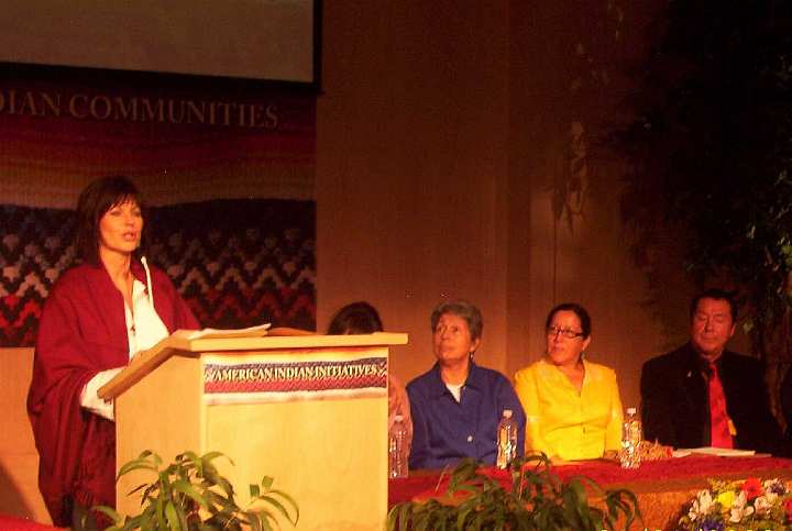 049-Marie-Frawley-Henry-ast-conference.jpg - Marie Frawley Henry is Chair of the First Nations Health Working Group and is Women?s Issues Specialist/ Senior Policy Analyst for the Assembly of First Nations. Almost her entire national committee across Canada have begun the practice of the Transcendental Meditation Programme. Ms Henry and various committee members are initiating studies on the Transcendental Meditation Programme in First Nations communities and health issues like diabetes.