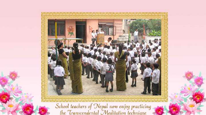 12_Nepal_05.jpg - Nepal: Lady teachers at a local school learnt the Transcendental Meditation Programme and reported becoming much more happy, calm, and patient.