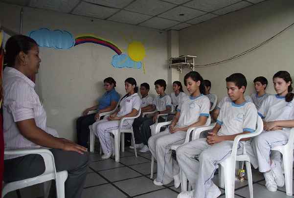 05-Ecuador.jpg - All staff and students at the school are delighted with their practice and the programme. The Transcendental Meditation Sidhi Program will be introduced later in the year.