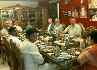 Delhi.jpg - The delegation enjoyed dinner at the home of a leader of the Global Country of World Peace in New Delhi, India.