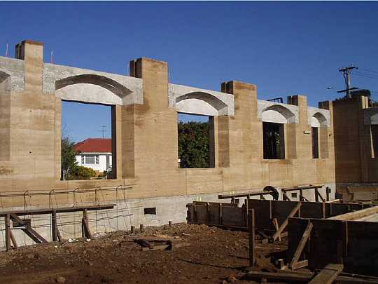 25-Rammed-earth-home.jpg - An example of rammed earth construction in Maharishi Vedic Architecture.