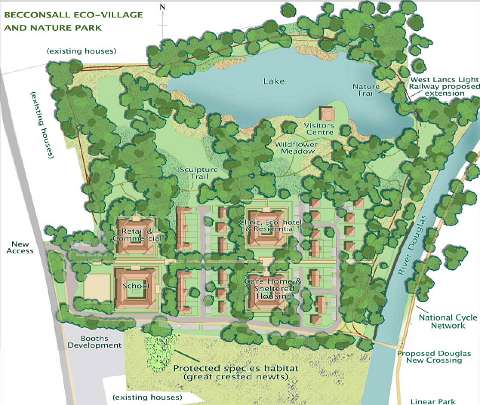02-Hesketh-Bank-proposed_site_layout_A4.jpg - New community planned for Lancashire, England.