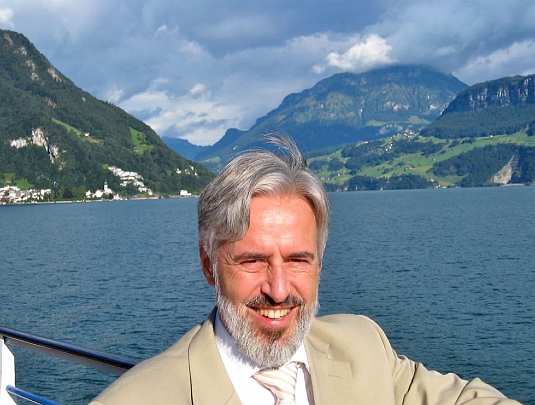 Raja-Felix.jpg - Celebration guests took the funicular, a railed tram, down to Lake Lucerne below Seelisberg and enjoyed a boat ride with Raja Felix.