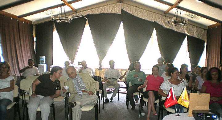 007-WPAAugust-'10-Turkey.jpg - Enjoying deep experiences and beautiful tapes of Maharishi on a weeklong coherence-creating course in Turkey.