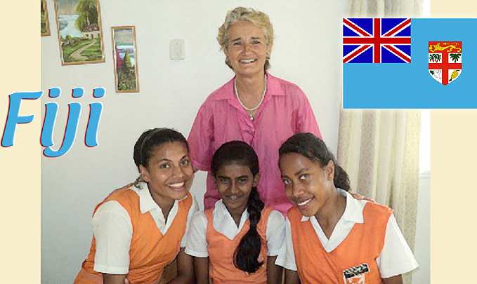 Fiji_01.jpg - 19 January 2011Fiji: Dr Marie Courvoisier and her husband Alain, working together with the national director Hassan Ali, have been leading a Transcendental Meditation project in a secondary school in Fiji, a nation of islands in the Pacific Ocean.