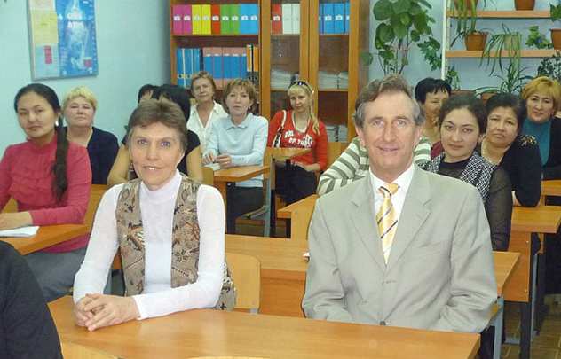 Kazakhstan-1.jpg - 19 January 2011Kazakhstan: In March, Dr Ashley Deans gave presentations on Consciousness-Based Education to students and faculty of two schools and a university.