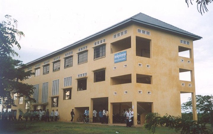 slide5.jpg - Maharishi Vedic University main classroom building near Phnom Penh, Cambodia.