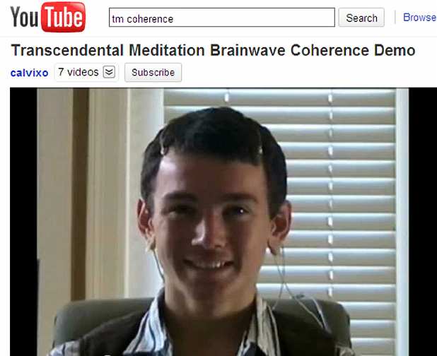 025-youtube-brendan.jpg - Brendan McCooey (hooked up to the brain wave machine) created a YouTube, five minute video brain wave demonstration narrated by Dr Michael Beresford. This video is a most valuable training piece for giving the demonstration with the ?Brainmaster?.  GET LINK