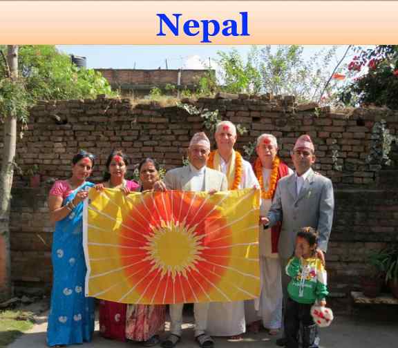 Nepal.jpg - Nepal: The Flag of the Global Country of World Peace was raised during the Victory Day celebration.