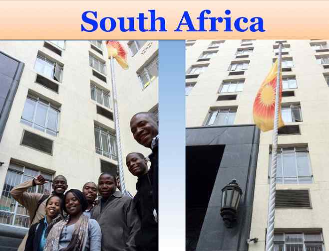 SouthAfrica.jpg - South Africa: The Victory Day celebrants in Johannesburg raised the Flag of Invincibility.