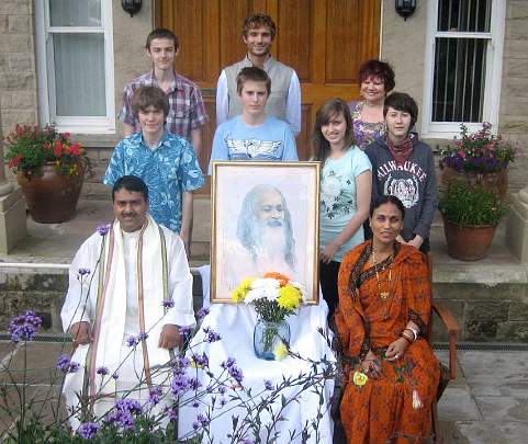 03-TM-Sidhi-group.jpg - These young graduates of the Transcendental Meditation Sidhi Programme took part in the 30th anniversary festivities. They reported being immensely inspired by the Vedic Experts from India, and enjoyed being housed for their course in a beautiful new home built according to the principles of Maharishi Stapathya Veda, or Vedic architecture.