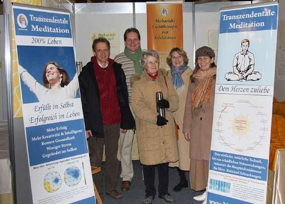 11_German_06.jpg - In March, Global Mother Divine Organization Health Care Foundation and local practitioners and teachers of the Transcendental Meditation Programme participated in a health fair in Erfurt which had almost ten thousand visitors.