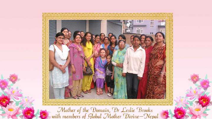 12_Nepal_02.jpg - Nepal: Mother of the Domain Dr Leslie Brooks (seated) attended the inauguration of the Global Mother Divine Organization in Nepal.