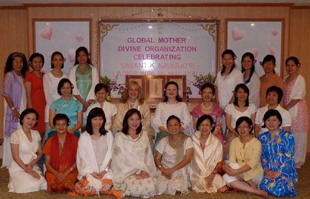 13_Malaysia_02.jpg - Malaysia: The Global Mother Divine Organization celebrated the first spring Navaratri, Nine Days of Mother Divine in Penang,holding a successful weekend course with 26 lady Yogic Flyers. 
