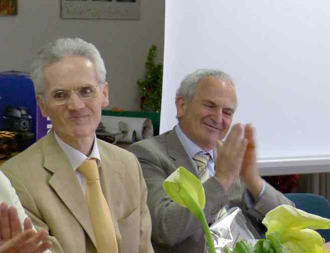 Italy-085.jpg - Dr Mariano (right) and his translator, Iseo Squaranti, enjoyed meeting the students.