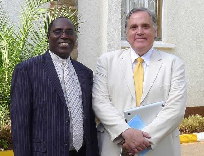 Slide23.jpg - March 2012Dr Morris with Professor Naituli, who is also a teacher of Transcendental Meditation.