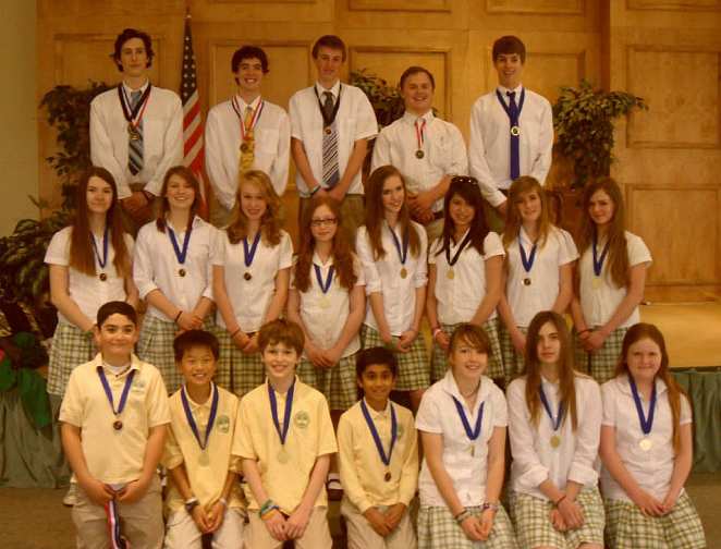MSAEawards3.jpg - MSAE state finalists for 2013 Destination ImagiNation competition in Knoxville, Tennessee.