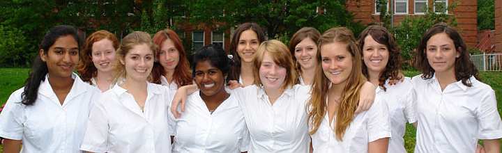 UpperSchool_JrGirls.jpg - Upper School students of MSAE enjoy a variety of other courses taught in addition to traditional academic?including speech, art, music, Gandharva Veda music, writing, senior thesis, senor class trip (Italy and Thailand in recent years) photography, Destination Imagination, Science Fair, and History Fair?round out the curriculum. MSAE's goal is to expose the students to a wide selection of subjects, while establishing a context for all subjects through the interdisciplinary subject, the Science of Creative Intelligence (SCI).
