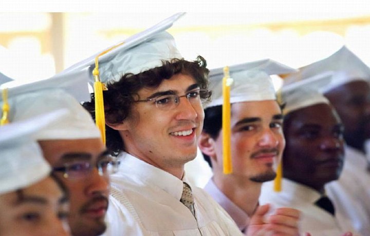08_Bevan.jpg - By the time a student graduates he/she clearly displays the development of consciousness that takes place over the course of their education. It can be seen in the blissfulness they share with each other, their teachers and their families.