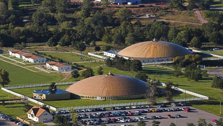 09_Bevan.jpg - Two golden domes, constructed according to the principles of Vastu, were built on the Maharishi University of Management campus where Transcendental Meditation and its advanced technologies are practiced. The first dome was up within two months of its arrival.