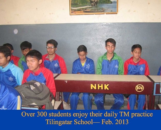014.jpg - In five Consciousness-Based Education schools in Nepal, there are now over 500 students daily practise Transcendental Meditation as part of their school routine.