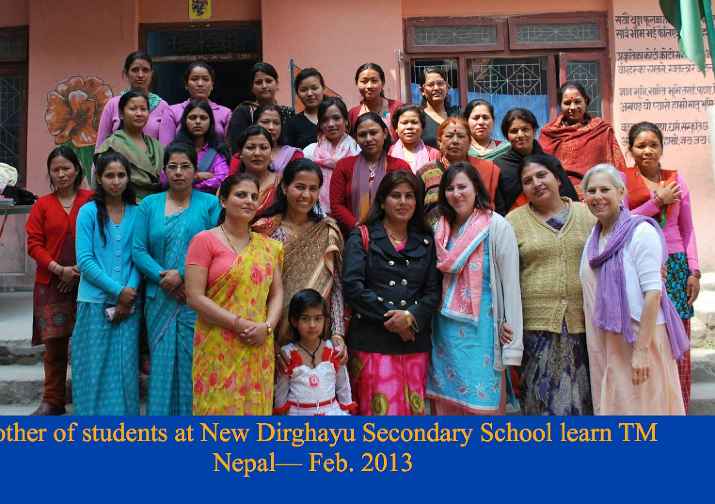 019.jpg - Mothers of students at another secondary school in Nepal are participating in their children?s Consciousness-Based Education programme by practising Transcendental Meditation. So far, over 150 mothers have learned Transcendental Meditation as part of the Mothers Project.