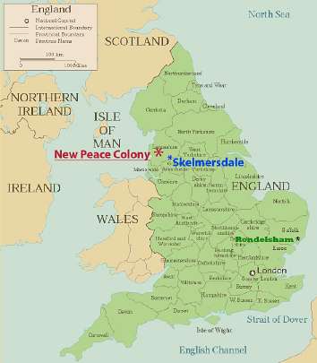 01-England-map-2.jpg - There are two major coherence-creating groups in Great Britain, one in Skelmersdale, Lancashire, in northern England; and the newer group at Rendelsham in Suffolk. These two groups form the basis of the 800 Yogic Flyers required to create invincibility for the nation.