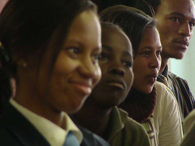 02.jpg - Students come from local villages and have finished a high school level of education, but without scholarships their prospects for college education were dim. Maharishi Institute provided them with the needed scholarships to enroll in the MBA programme at Maharishi University of Management, USA. With about 2 per cent of South Africans having a higher degree, this graduating class makes a significant difference in figures for national education.