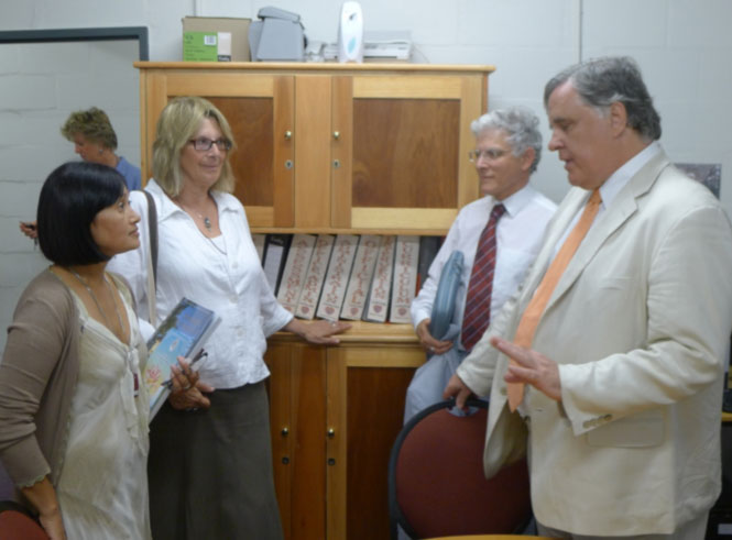CapeTown01.jpg - The principal of the Capricorn School (left front) listened intently as Dr Morris elaborated on the establishment of Consciousness-Based Education in her school.