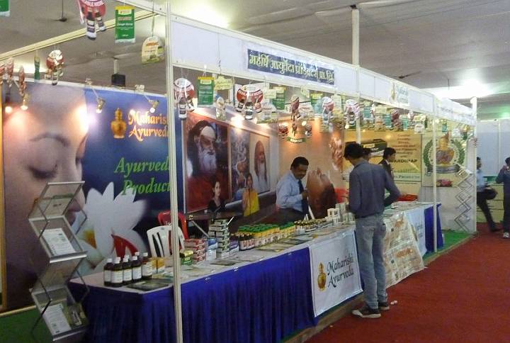 Slide09.jpg - At the Maharishi Ayurveda booth people could see the products, learn about them, and purchase them to take home.