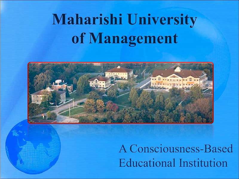 Slide02.jpg - There are currently four Maharishi Sthapatya Veda buildings on campus. ?We wanted to add all the green features to the Sustainable Living Center,? said Dr Fisher.