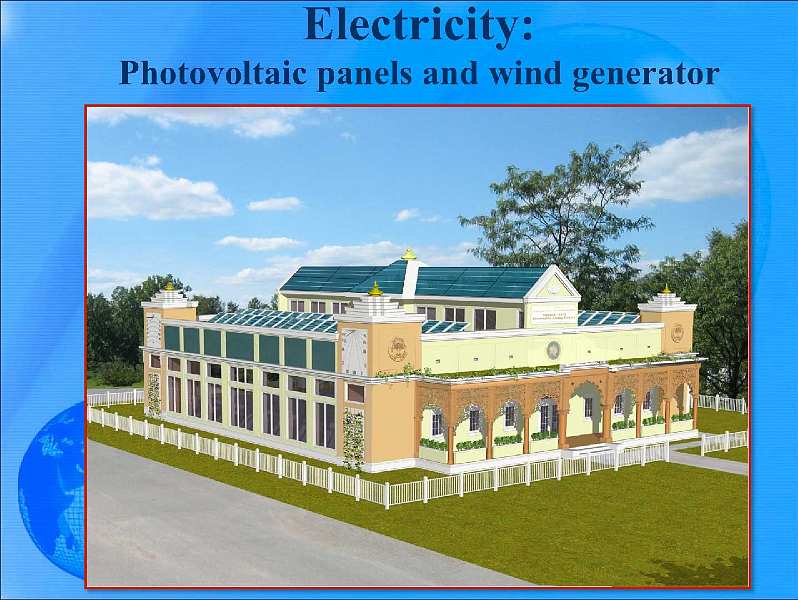 Slide07.jpg - Photovoltaic panels on the roof above the greenhouse will provide some of the electricity for the building.