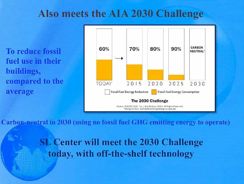 Slide22.jpg - The Sustainable Living Center will meet the 2030 Challenge today with off-the-shelf technology.