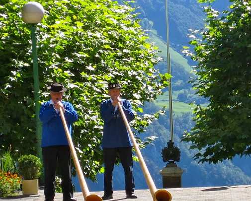 AlpenhornSeelisberg.jpg - The traditional sounds of Switzerland, the Alpenhorns.
