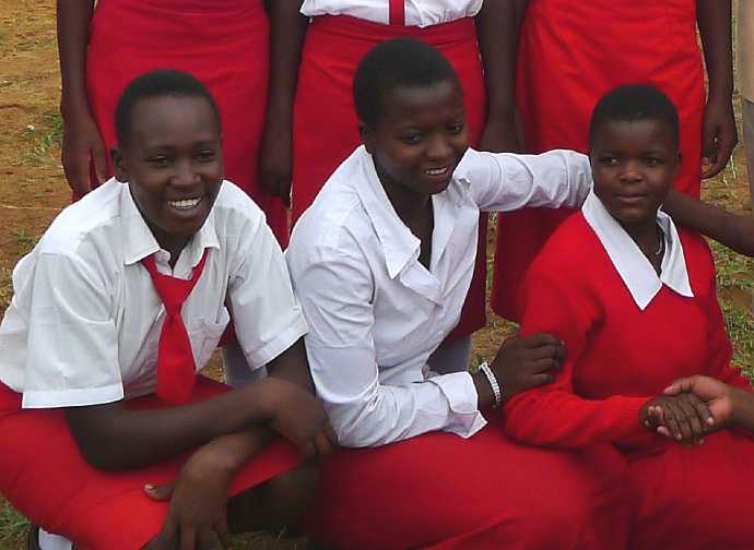 Uganda-GGn-(21).jpg - Bright and blissful students at the Maharishi Girls? Secondary School in Uganda.