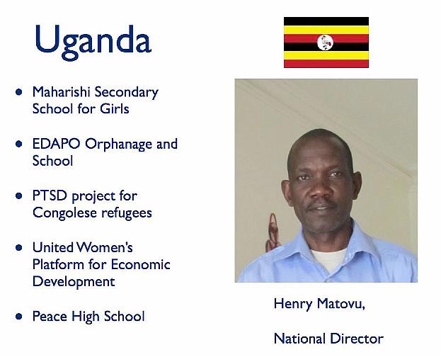 GP-2013.010.jpg - The National Director for Uganda, Mr Henry Matovu, recently, in a short report, summarized the main achievements of the last year in his country for development of consciousness through programmes designed by Mahesh Maharishi Yogi.