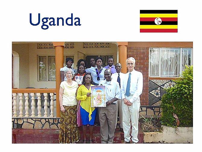 GP-2013.012.jpg - Dr Graham DeFreitas, left front, an international administrator for the Transcendental Meditation programme, visited the new Centre for Invincibility in Kampala, Uganda, where there are now eleven active Transcendental Meditation teachers. In 2008 there was only one teacher of Transcendental Meditation in all of Uganda.