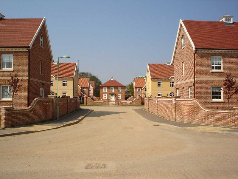 Rendlesham.jpg - Maharishi Vastu buildings in Rendlesham, UK provide residents with many benefits such as better health and increased orderly thinking. Graham Scriven, described moving into their new home in Rendlesham: 'the quality of silence and happiness that seems to pervade the building--once guests sit down and relax in our lounge, nobody wants to get up again!'